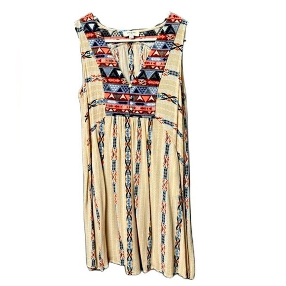Umgee Aztec Southwest‎ MidWestern Boho Pattern Dress Size Small Sleeveless - Picture 1 of 9